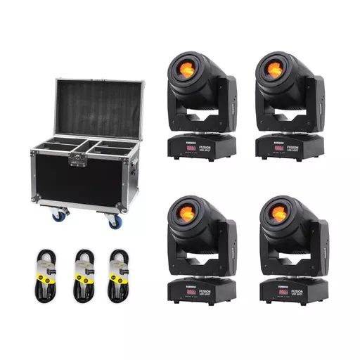 Equinox Fusion Spot 100 Moving Heads with Flight Case Bundle