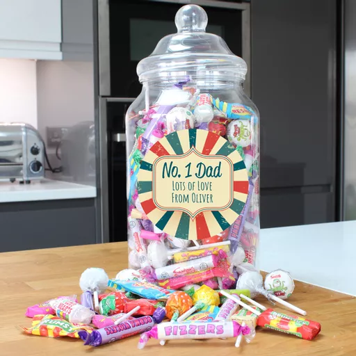 Retro Stripes Victorian Sweetie Jar