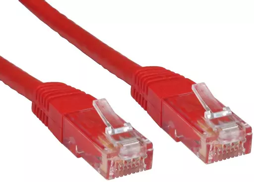 Cables Direct Cat6 U/UTP networking cable Red 1 m U/UTP (UTP)