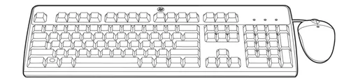 HPE 631344-B21 keyboard Mouse included USB QWERTY UK English Black