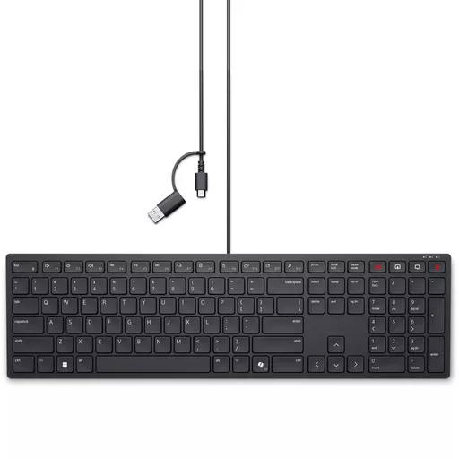 DELL KB525C keyboard Office USB QWERTY UK English Black