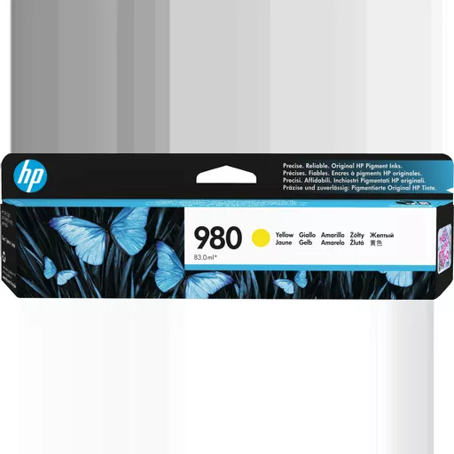 HP D8J09A/980 Ink cartridge yellow, 6.6K pages ISO/IEC 24711 83ml for HP OfficeJet X 555