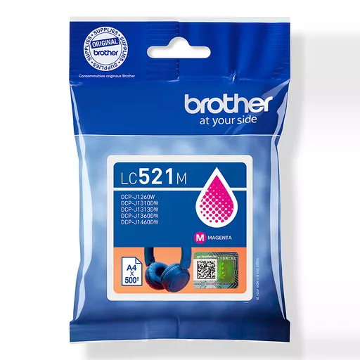 Brother LC-521M Ink cartridge magenta, 500 pages ISO/IEC 19752 for Brother DCP-J 1260