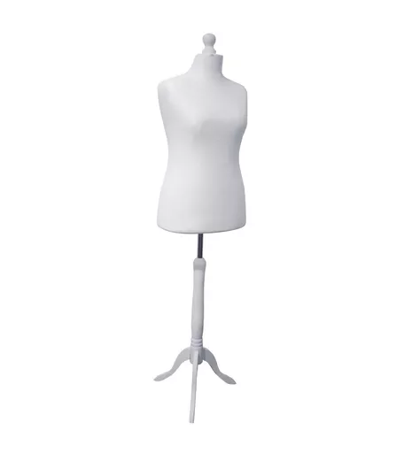 Female Plus Size 16/18 Tailors Dummy with Tripod Base - White