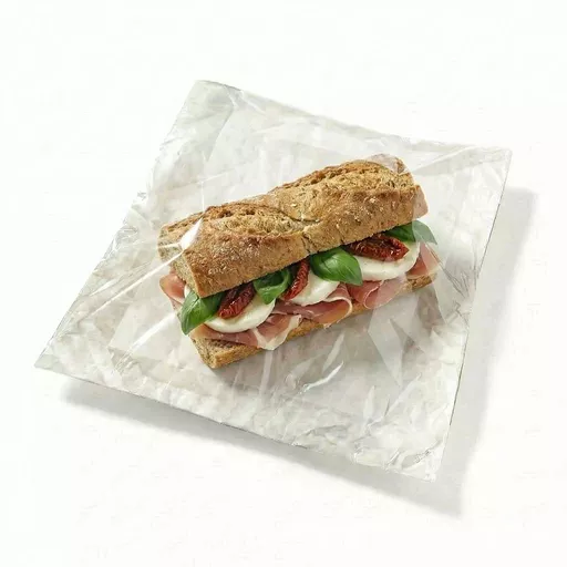 210 x 210mm Film Front Sulphite Flat Bag White
