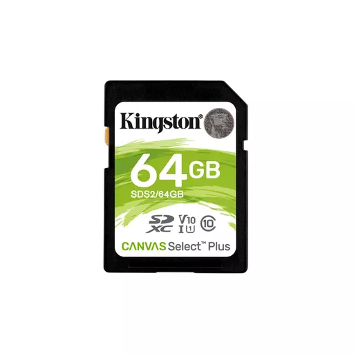 Kingston Technology 64GB SDXC Canvas Select Plus 100R C10 UHS-I U1 V10