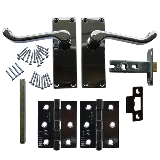 ASEC Scroll Mortice Latch Door Handle Pack Grade 7 Hinges