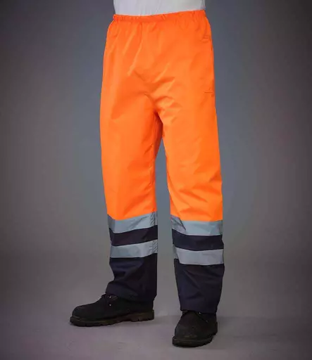 Yoko Hi-Vis Two Tone Waterproof Overtrousers