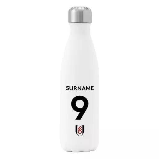 Fulham FC Back of Shirt Insulated Water Bottle - White