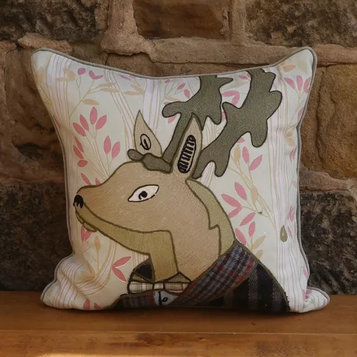 Spencer Stag Patchwork Cushion