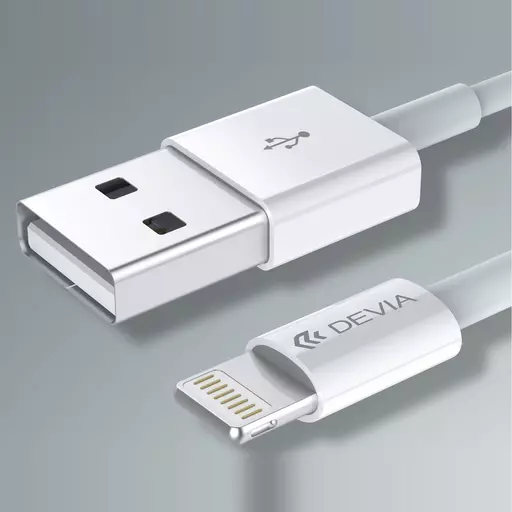 Devia - Comma 1m (2.4A) USB to MFi Lightning Cable - White