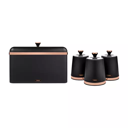 Cavaletto Bread Bin & Set of 3 Canisters