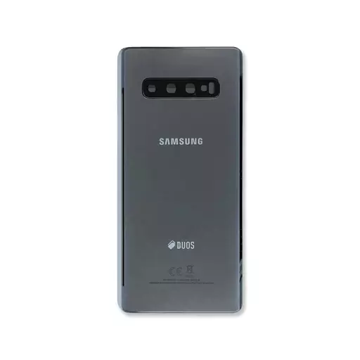Back Cover w/ Camera Lens (Service Pack) (Prism Black) - Galaxy S10+ Duos (G975)