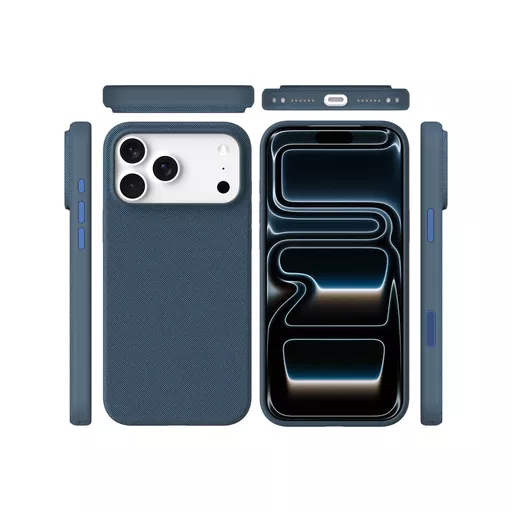 ProMag Woven with AI Button for iPhone 18 Pro - Navy