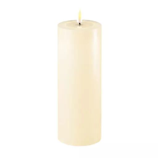 LED Pillar Candle 7.5x20cm - Ivory