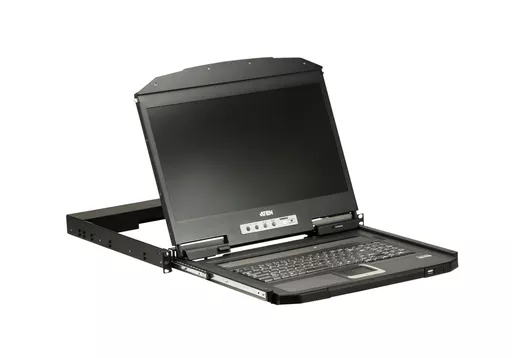 ATEN 1U Short Depth USB VGA Single Rail LCD