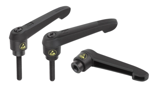 K0269 - Anti-Static Plastic Clamp Levers with Steel Parts M6-M10