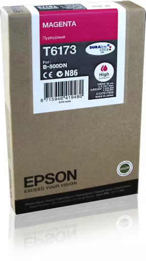 Epson C13T617300/T6173 Ink cartridge magenta high-capacity, 7K pages 100ml for Epson B 500