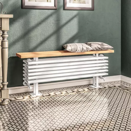 Imperia 6 Column Bench Radiator 480 x 1200mm Gloss White