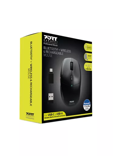 Port Designs 900715 mouse Right-hand RF Wireless + Bluetooth Optical 2400 DPI