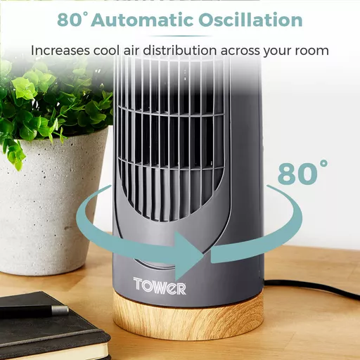 Scandi 14 Inch Tower Fan with 2 Hour Timer