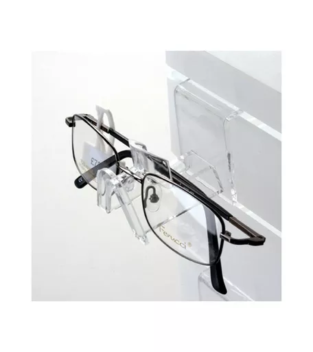 Clear Acrylic Folded Glasses Slatwall Display Stand