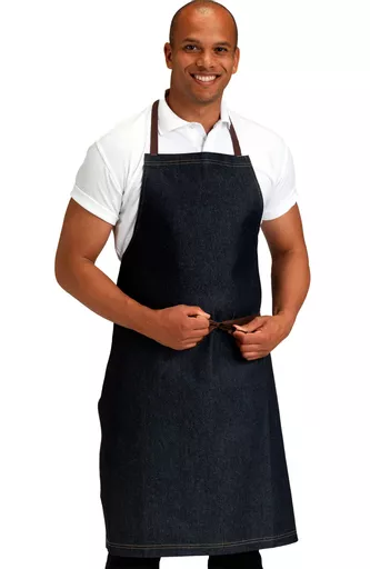 Denim Bib Apron with Contrast Stitching