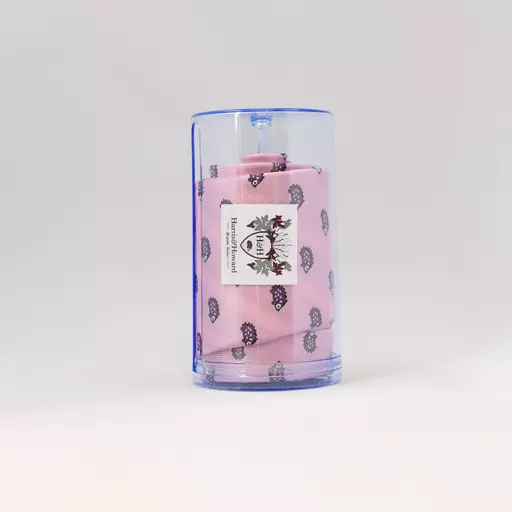 100% Silk Pink Hedgehog Tie