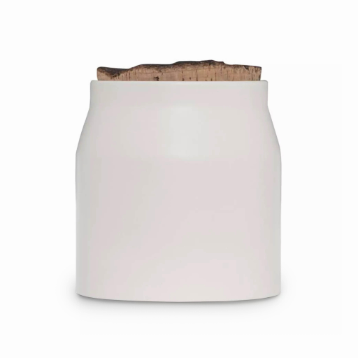 Photos - Food Container Tower Small Ceramic Storage Jar with Weathered Cork Lid White NL826199 