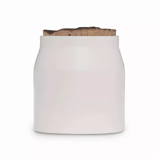 Small Ceramic Storage Jar with Weathered Cork Lid