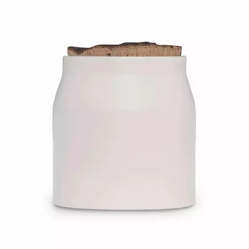 Small Ceramic Storage Jar with Weathered Cork Lid