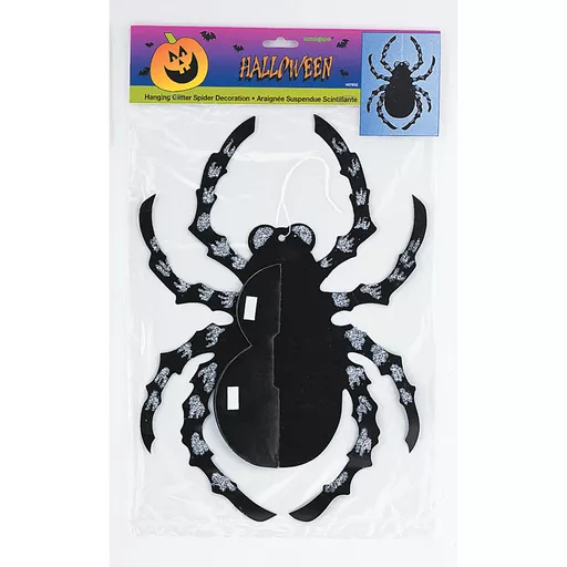 Hanging Glitter Spider Honeycomb Decoration