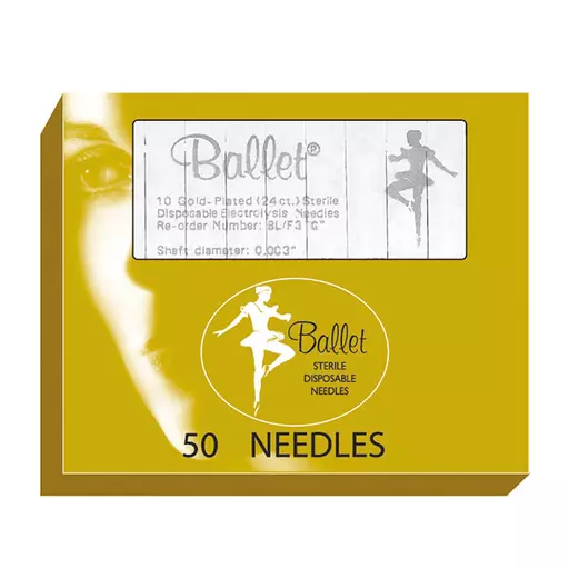 Ballet F Shank Gold Needles pack of 50