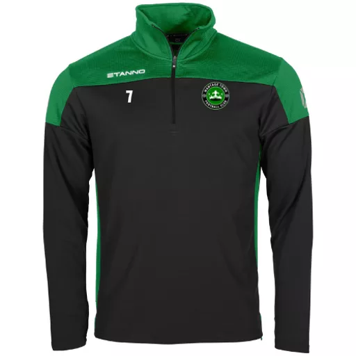WantageTownFC_LadiesPrideQuarterZip_Number_Black_Green_Front.png