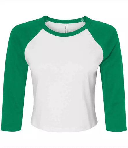 Bella Ladies Micro Rib 3/4 Raglan Baby T-Shirt