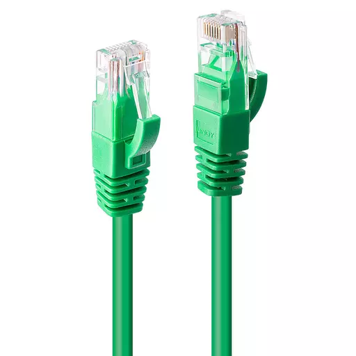 Lindy 0.5m Cat.6 U/UTP Cable, Green