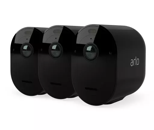 Arlo Pro 5 2K Wire-Free Spotlight Security Camera, 3-pack black