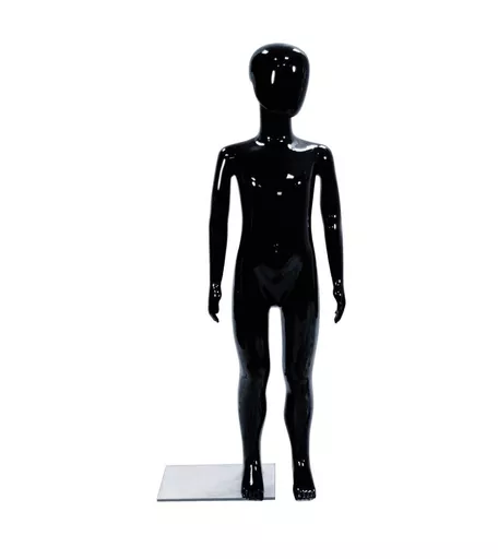 Age 2 - 4 Gloss Black Faceless Child Mannequin