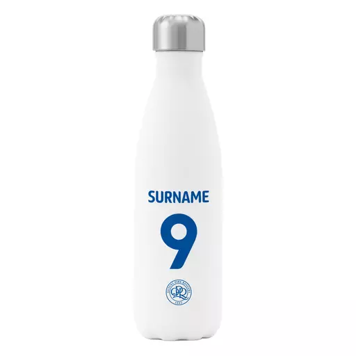 Queens Park Rangers FC Back of Shirt Insulated Water Bottle - White