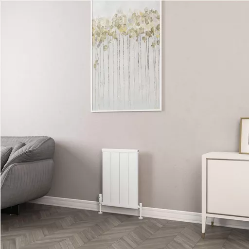 Kingswood Slimline 600 x 410 Aluminium Radiator Matt White