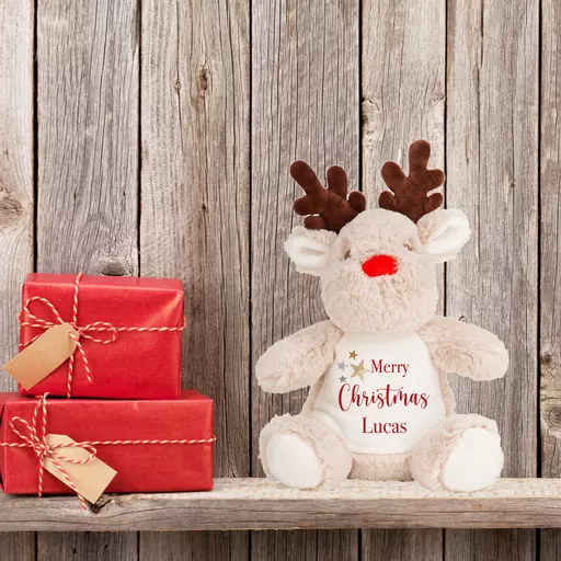 Merry Christmas Reindeer Plush Soft Toy
