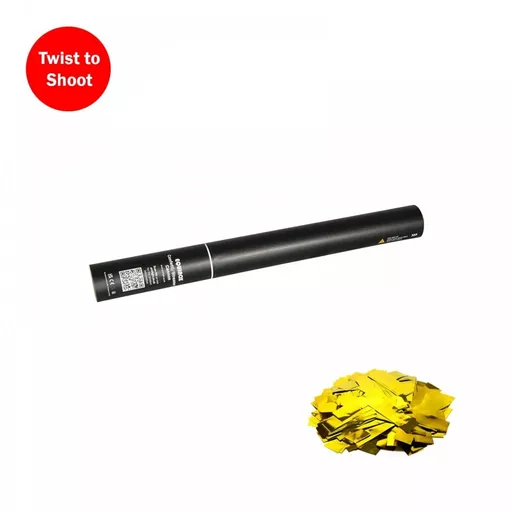 Equinox 50cm Handheld Confetti Cannon - Gold Metallic