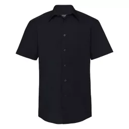 Men's Short Sleeve Polycotton Easy Care Tailored Poplin Shirt