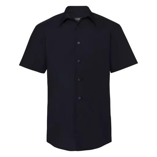 Men's Short Sleeve Polycotton Easy Care Tailored Poplin Shirt
