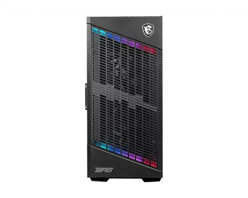 MSI MPG VELOX 100P AIRFLOW Mid Tower Gaming Computer Case 'Black, 3x 120mm Fan + 1x 120mm ARGB Fan, ARGB light strip, USB Type-C, 1x Tempered Glass, Center, E-ATX, ATX, mATX, mini-ITX'