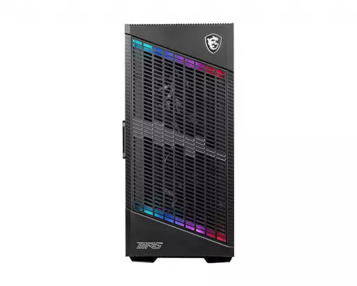 MSI MPG VELOX 100P AIRFLOW Mid Tower Gaming Computer Case 'Black, 3x 120mm Fan + 1x 120mm ARGB Fan, ARGB light strip, USB Type-C, 1x Tempered Glass, Center, E-ATX, ATX, mATX, mini-ITX'