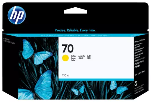 HP C9454A/70 Ink cartridge yellow 130ml for HP DesignJet Z 2100/3100/3200/5200/5400