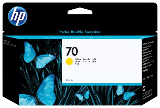 HP C9454A/70 Ink cartridge yellow 130ml for HP DesignJet Z 2100/3100/3200/5200/5400