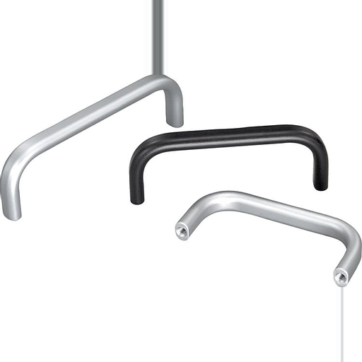 K0202 - Oval Bow Handles In Aluminium Length 63-258mm