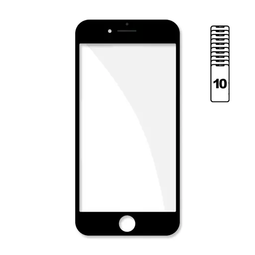 4-in-1 Digitizer (Glass + Frame + Digitizer + OCA + Polarizer) (10 Pack) (CERTIFIED) (Black) - For iPhone 7 Plus